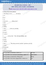Đề thi học kì 2 Tiếng Anh 4 Family and Friends - Đề số 5